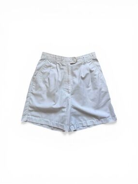 Vtg Cream High-Waist Pleated Shorts